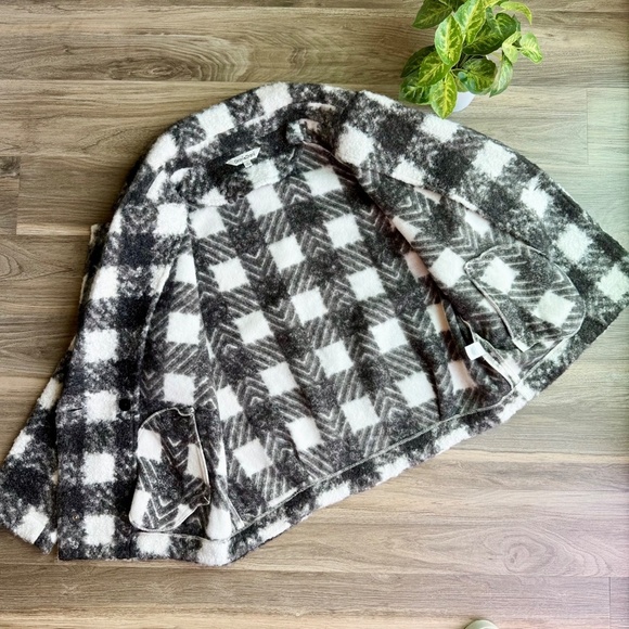 Davi & Dani Boucle Black White Plaid Coat Longline Chic Blazer Jacket Size M - Picture 12 of 15